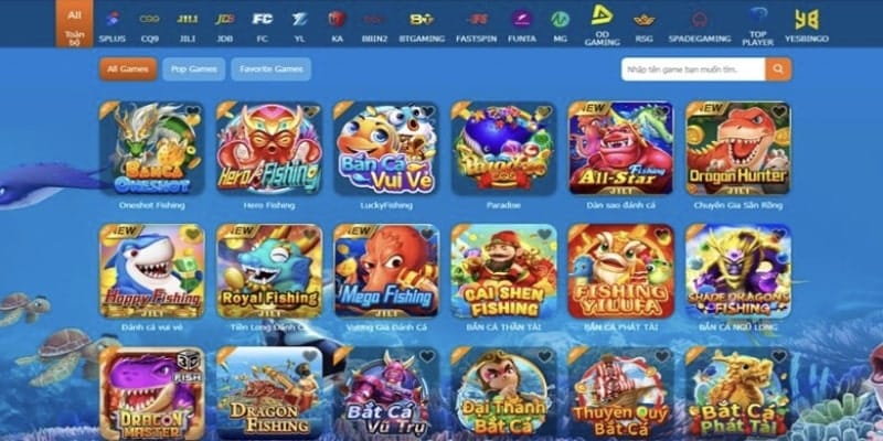 Đa dạng tựa game trong một sảnh chính